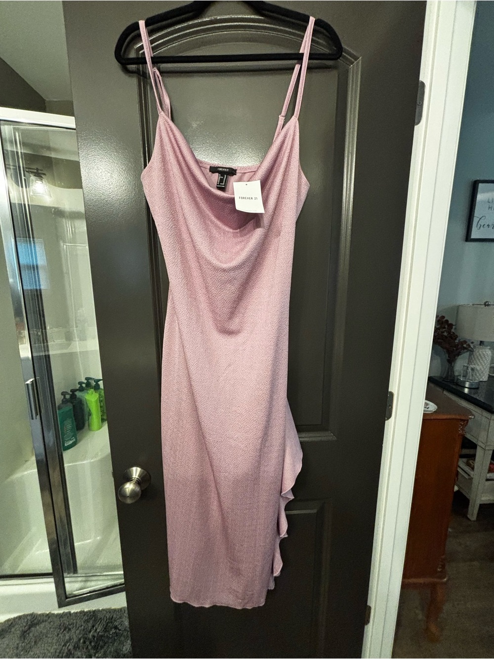 Forever 21 Dusty Lilac Mermaid Slip Midi Dress